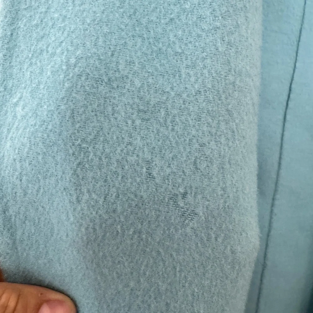 Theory Sileena Wool Cashmere Shawl Collar Coat Paradise Blue S Minimalist Chix